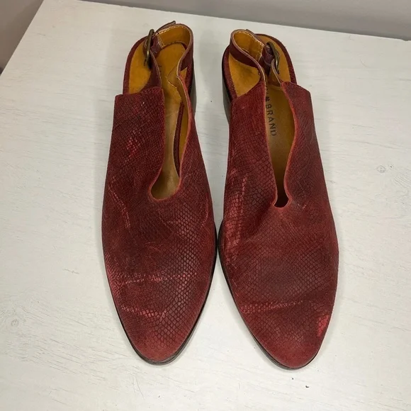 Lucky Brand Lideton Snakeskin Leather Slingback Mules 9.5M - Picture 3 of 11